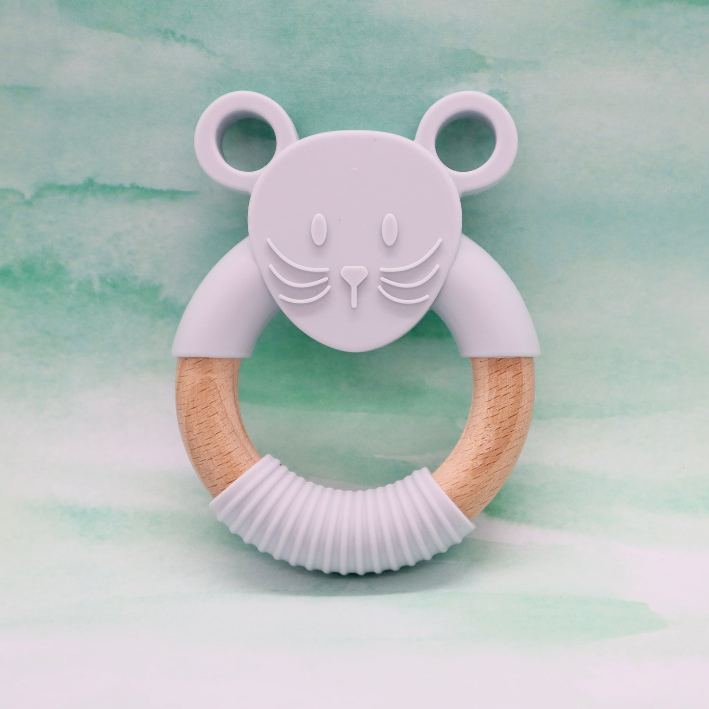 Little Mouse Silicone & Beech Teether