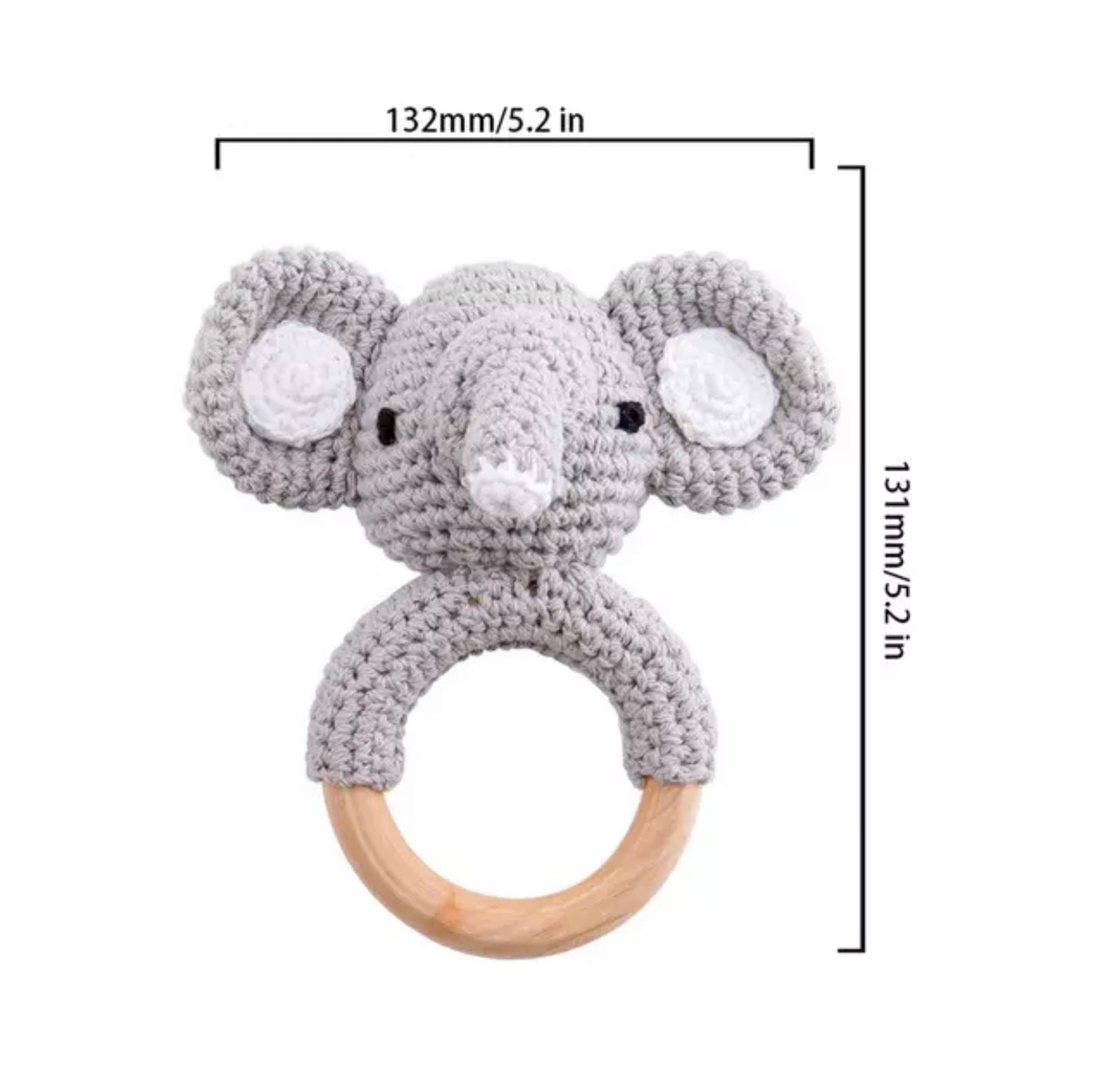 Crochet Elephant Rattle