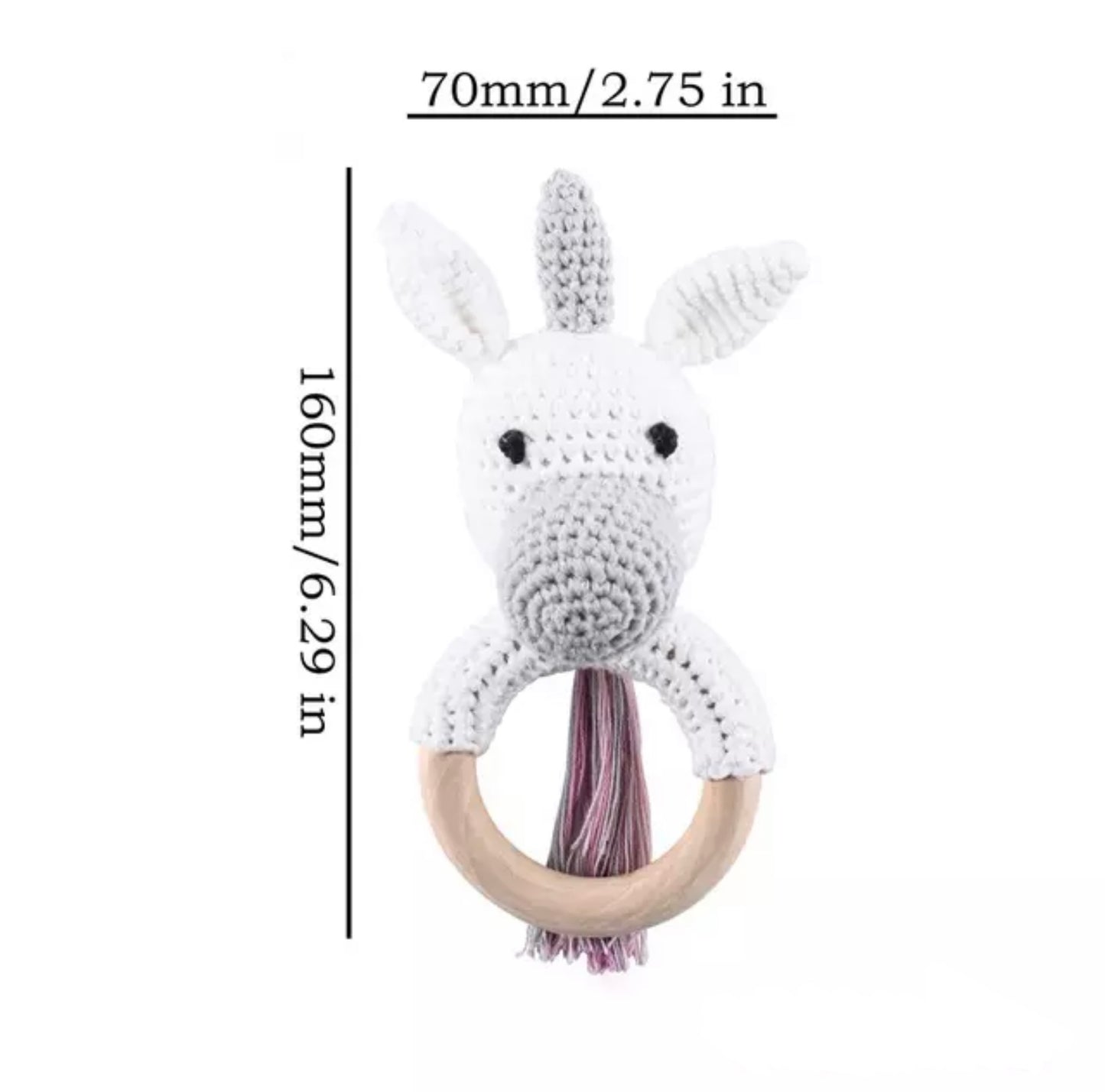 Crochet Unicorn Rattle