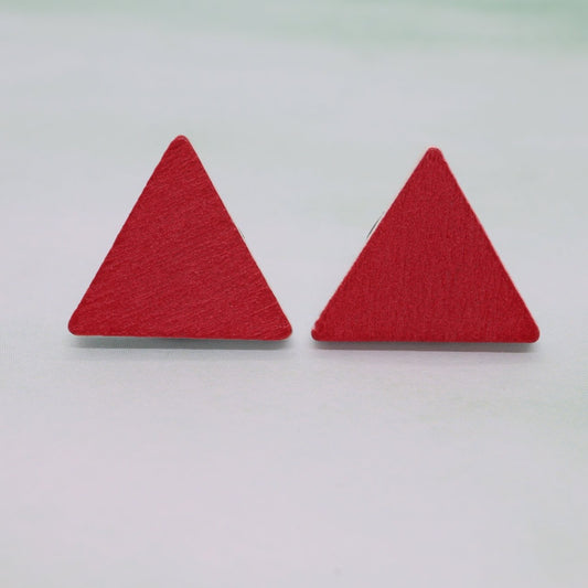 Red Triangle Studs