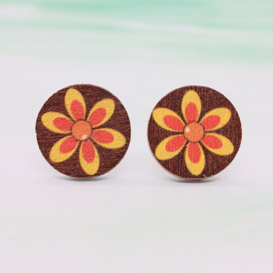 Retro Flower Studs