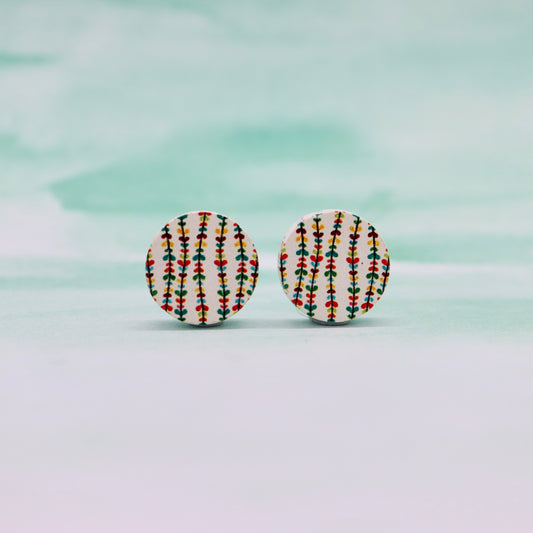 String of Hearts Studs